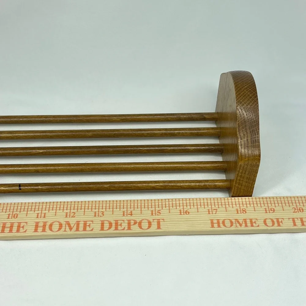 Vintage Wood Sliding Adjustable Book Rack Tree Cutout Rustic Cabin Decor 18